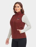 Women's Heated Quilted Vest - Wine Red