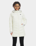 Women's Heated Puffer Parka Jacket - White