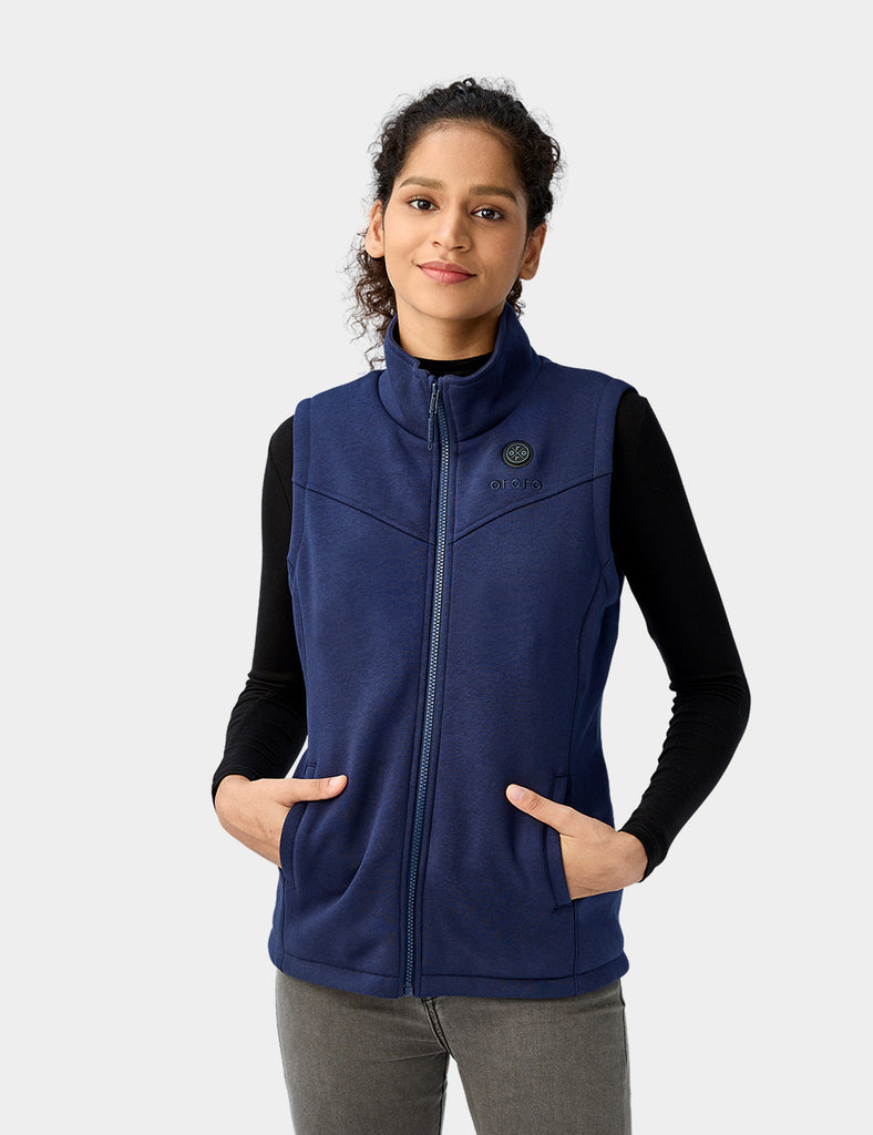 Heated Fleece Vest for Women | Heated Gilet | Base Layer | ORORO ...