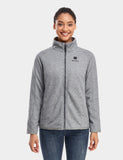 Women's Heated Full-Zip Fleece Jacket - Grey