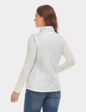 Women's Heated Quilted Vest - Milk White