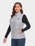 Women's Heated Quilted Vest - Light Gray